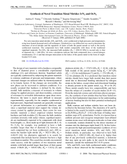 Synthesis of Novel Transition Metal Nitrides IrN 2 and OsN