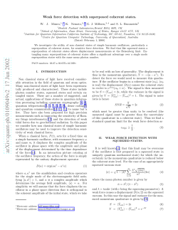 Weak force detection with superposed coherent states