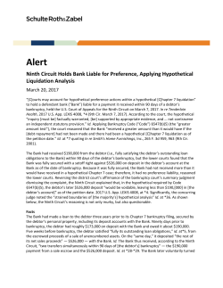 Alert Ninth Circuit Holds Bank Liable for Preference, Applying