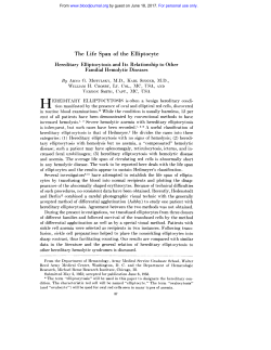 The Life Span of the Elliptocyte