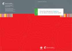 Clinical Risk Management Guidelines