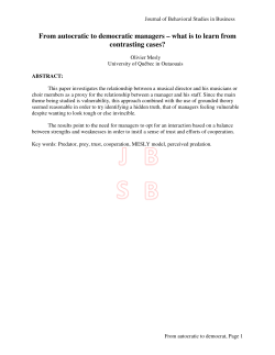 From autocratic to democratic managers – what is to learn