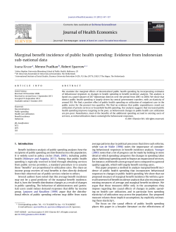 Marginal benefit incidence of public health spending: Evidence from
