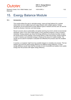 Energy Balance - HSC Chemistry 9