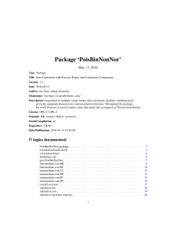 Package `PoisBinNonNor`