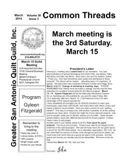 March - Greater San Antonio Quilt Guild