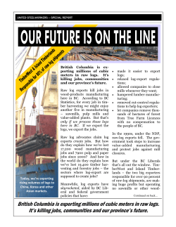 British Columbia is exporting millions of cubic meters in