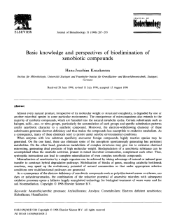 Basic knowledge and perspectives of bioelimination of xenobiotic