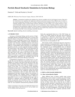 Particle-Based Stochastic Simulation in Systems Biology - EMBL-EBI