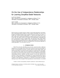 On the Use of Independence Relationships for