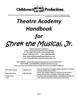 Shrek the Musical, Jr.
