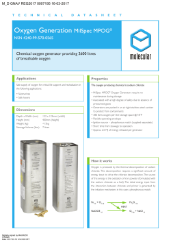 Oxygen Generation MilSpec MPOG&reg;