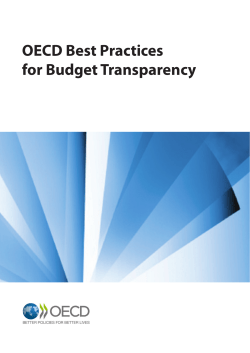 OECD Best Practices for Budget Transparency