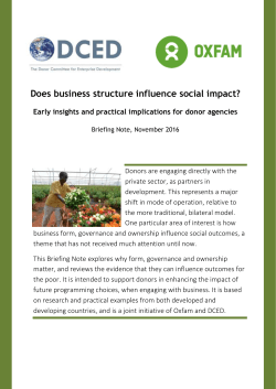 Does business structure influence social impact?