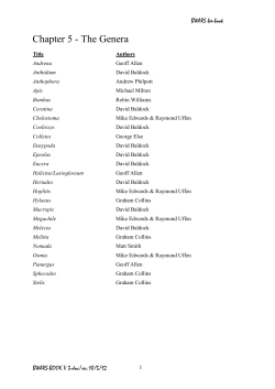 Chapter 5 - The Genera