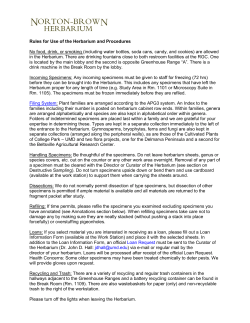 rules and regulations - Norton-Brown Herbarium