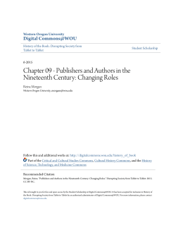 Chapter 09 - Publishers and Authors in the Nineteenth Century