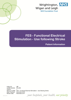 FES - Functional Electrical Stimulation