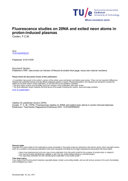 Fluorescence studies on 20NA and exited neon atoms in proton