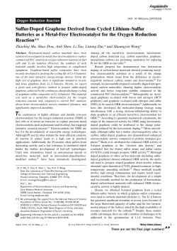 Sulfur-Doped Graphene Derived - Case Western Reserve University
