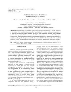 SAR Analysis in Human Head Tissues for Different Types of Antennas