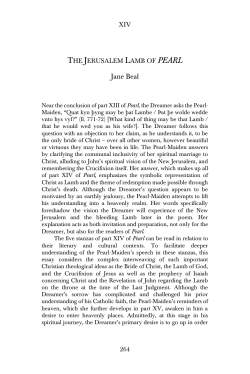 The Jerusalem Lamb of PEARL