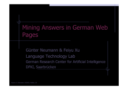 Mining Answers in German Web Pages