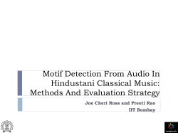 Motif Detection From Audio In Hindustani Classical Music: Methods