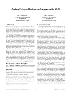 Coding Polygon Meshes as Compressable ASCII