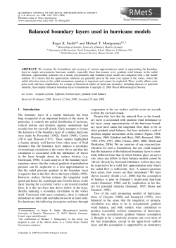 Balanced boundary layers used in hurricane models