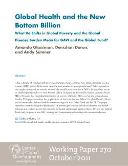 Global Health and the New Bottom Billion