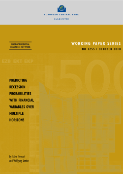 Predicting recession probabilities with financial - ECB