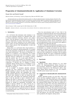 Preparation of Aluminumtriethoxide by Application of Aluminum