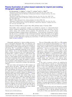 Plasma fluorination of carbon-based materials for imprint