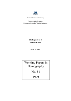 The Population of South-East Asia