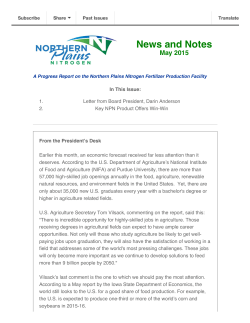 News and Notes - Northern Plains Nitrogen