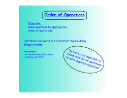 Order of Operations
