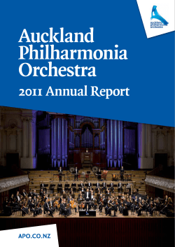 APO Annual Report 2011 - Auckland Philharmonia Orchestra
