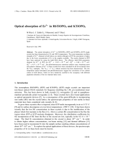 Optical absorption of Er3+ in RbTiOPO4 and KTiOPO4