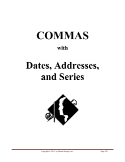 Commas with Dates, Addresses, and Series