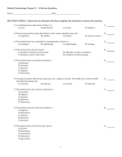 Medical Terminology Chapter 11