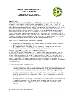 Nairobi Terms of Reference