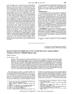 Electron transfer from halide ions to uranyl (2+) excited