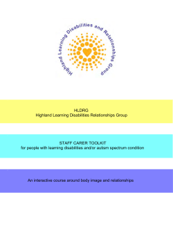 HLDRG Staff Carer Toolkit for people with learning