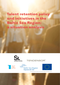 Talent retention policy and initiatives in the Baltic