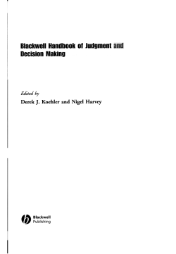 Edited by Derek J. Koehler and Nigel Harvey