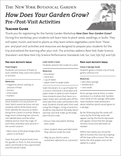 How Does Your Garden Grow? - New York Botanical Garden