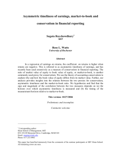 Asymmetric timeliness of earnings, market-to-book and