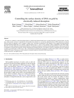 Controlling the surface density of DNA on gold by electrically