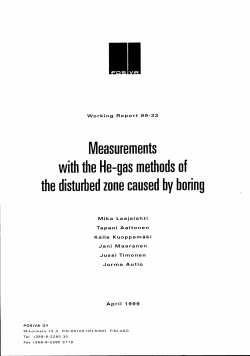 Measurements with the He-gas methods of the disturbed
